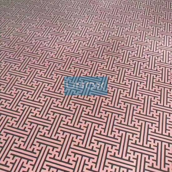 Embossed Copper Color Stainless Steel Plate