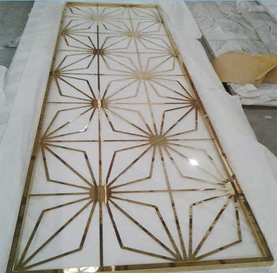 Modern Stainless Steel Laser Cut Screen Partition