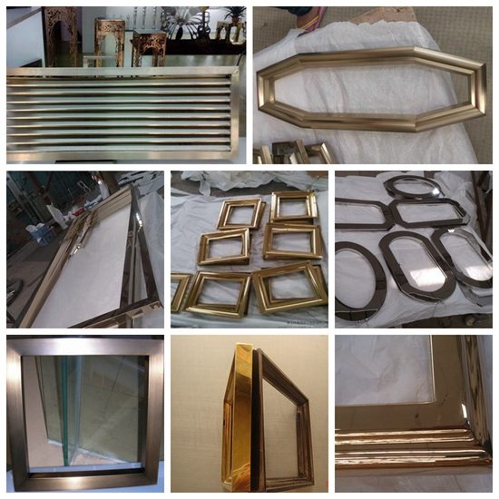 Stainless Steel Mirror Frame Hotel Decoration