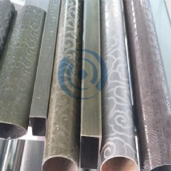 Etched Stainless Steel Color Pipe PVD Coated