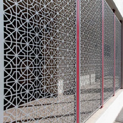 Villa Laser Cut Metal Screen Aluminium panel metal screen partition