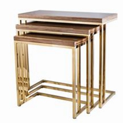 Brushed Stainless Steel Console Table