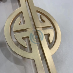 Stainless Steel Metal Engrave Door Handle Decoration