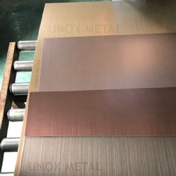 Copper Hairline Bronze Stainless Steel Plate